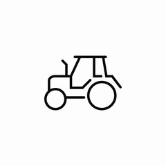 tractor farm icon sign vector