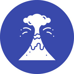 Volcano Erupting icon single vector illustration