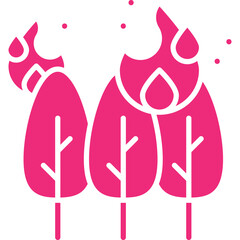 Forest Fire icon single vector illustration