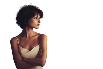 Fototapeta premium Confident Woman, Arms Crossed, Powerful Pose, Strong Female Leader, Businesswoman, Success, 