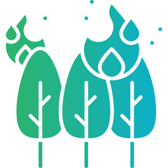 Forest Fire icon single vector illustration