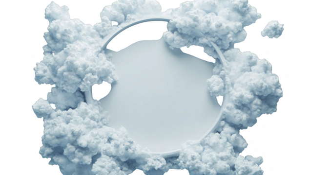 clouds in shape of number