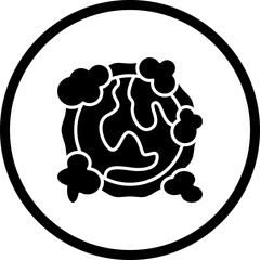 Global Pollution icon single vector illustration