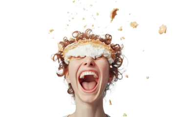 Hilarious Pie in the Face! A comical moment captured, perfect for websites, blogs, and social media.