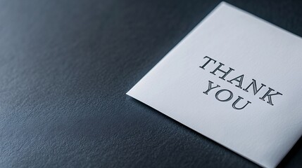 Thank You Card on Dark Background