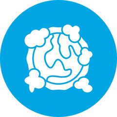 Global Pollution icon single vector illustration