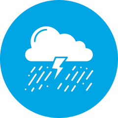 Thunderstorm icon single vector illustration
