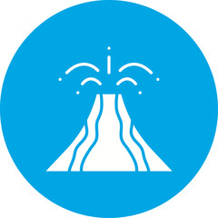 Volcano icon single vector illustration