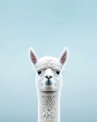 Obraz premium White Alpaca Portrait