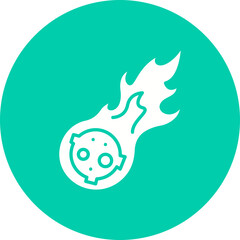 Falling Asteroid icon single vector illustration