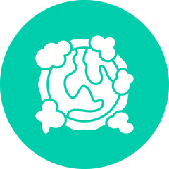 Global Pollution icon single vector illustration