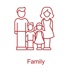 Family Law Icon. Vector Icon Design