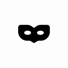 black anonymous mask icon sign vector