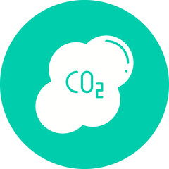 Carbon Dioxide Gas icon single vector illustration