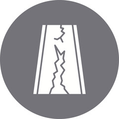 Earthquake on Road icon single vector illustration
