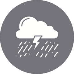 Thunderstorm icon single vector illustration