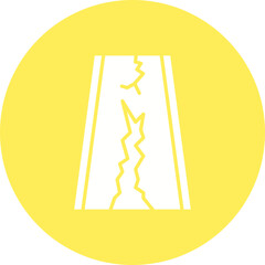 Earthquake on Road icon single vector illustration
