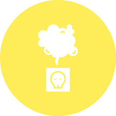 Toxic Fumes Release icon single vector illustration