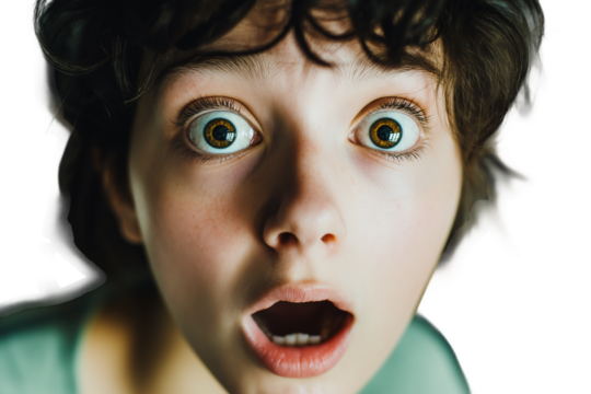 Astonished Person Leaning Forward, Shocked Expression, Amazement, Surprise, Reaction, Wow,          