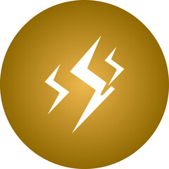 Lightning icon single vector illustration
