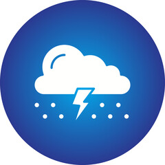 Hailstorm icon single vector illustration
