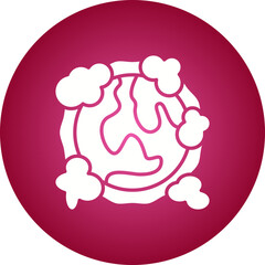 Global Pollution icon single vector illustration