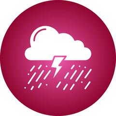 Thunderstorm icon single vector illustration