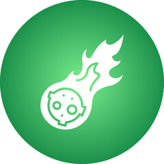 Falling Asteroid icon single vector illustration