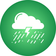 Thunderstorm icon single vector illustration