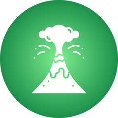 Volcano Erupting icon single vector illustration