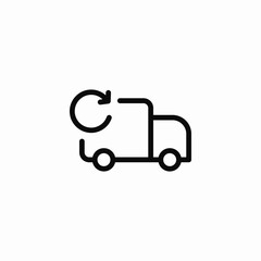 delivery truck icon sign vector