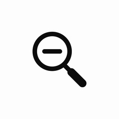 magnifier zoom out icon sign vector