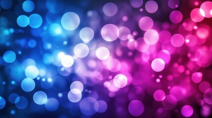 Abstract blue and pink bokeh background.