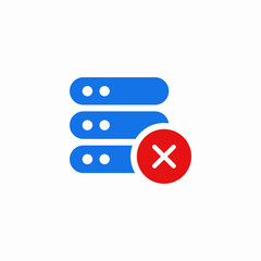 server deletion icon sign vector