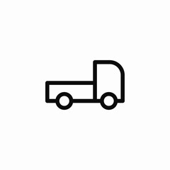 trailerless truck icon sign vector