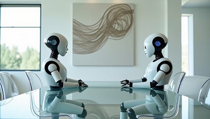 Humanoid Robots and Abstract Art