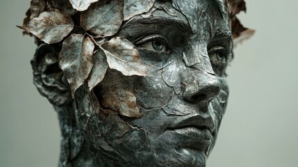 Woman with leaf crown