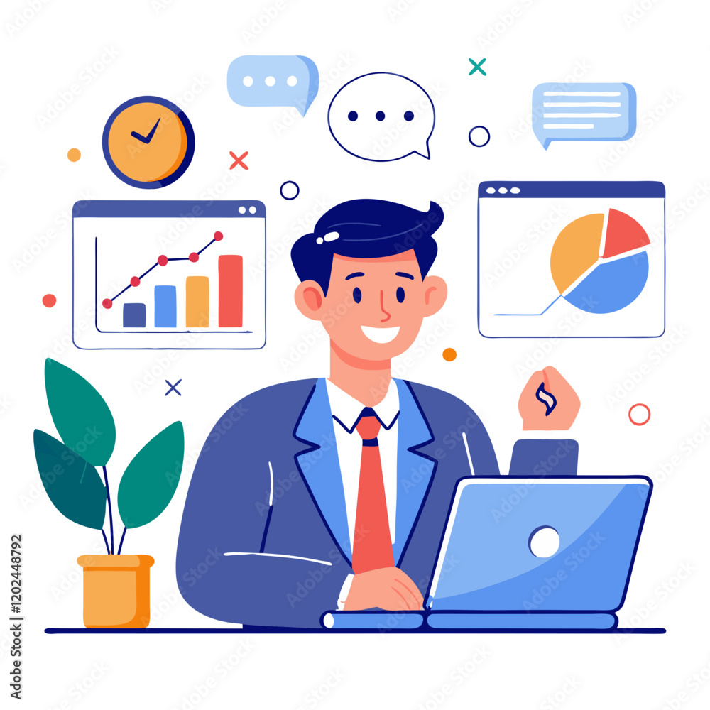 Poster a sales manager focused on using crm software to monitor sales progress and analyze performance metr