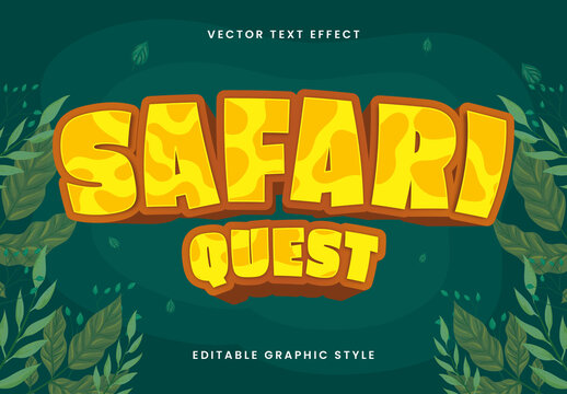 Jungle Safari Text Effect