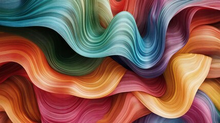 Obraz premium Colorful abstract waves flowing in a dynamic motion