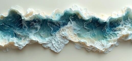 An abstract naturalist view blending Africa's desert vistas seen from the sky with marine aesthetics