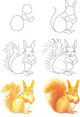 How to Draw A Squirrel – A Step by Step Guide 2