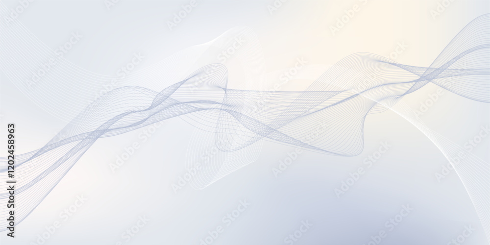 Wall mural abstract flowing wavy lines background, moving lines design element and dynamic shapes, modern templ