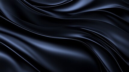 Fototapeta premium Streamlined metallic data lines moving rapidly, glowing softly against a dark navy and silver backdrop, evoking a sophisticated tech feel.