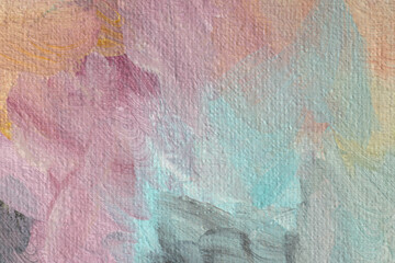 Art oil, Acrylic smear brush stroke blot painting canvas wall. Abstract grain texture pastel neutral color stain background.