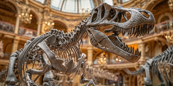 Tarbosaurus bataar skeleton exhibited in a museum of natural history
