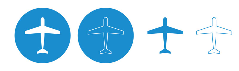 Flight Airplane Travel Icons: Vector Graphics