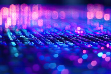 Fototapeta premium Illuminated surface with vibrant colors creates mesmerizing digi
