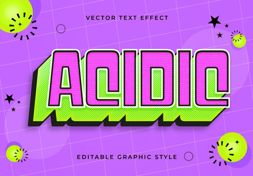Purple And Green Vibrant Text Retro Font Bold Text Effect