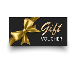 Gift vouchers with ribbons. Elegant template for a festive gift card, coupon and certificate. Discount Coupon Template Vector Illustration